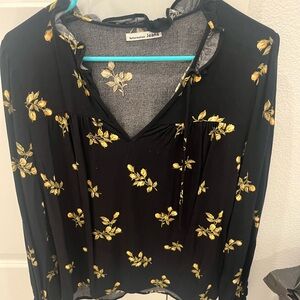 Reformation floral peasant blouse size Medium